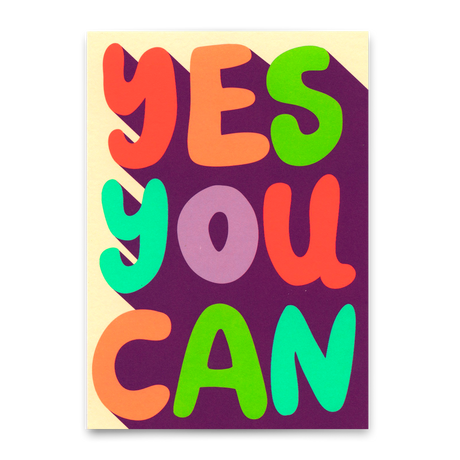 Deli Cards Postkarte "Yes you can" | Besondere Karte mit Spruch