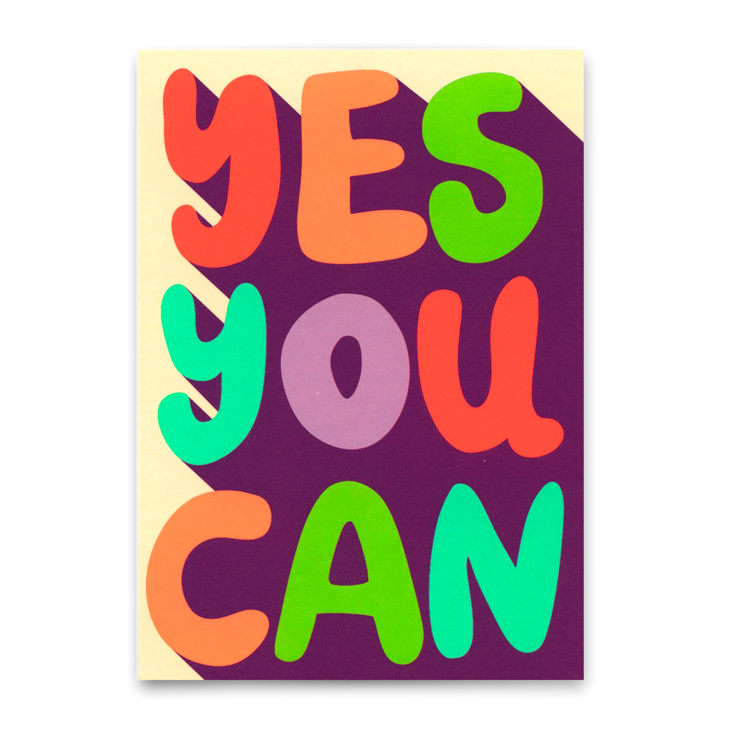 Deli Cards Postkarte "Yes you can" | Besondere Karte mit Spruch