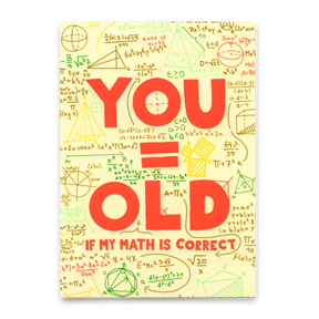 Deli Cards Postkarte "You = Old" | Lustige Karte zum Geburtstag