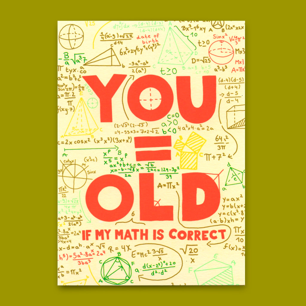 Deli Cards Postkarte "You = Old" | Lustige Karte zum Geburtstag