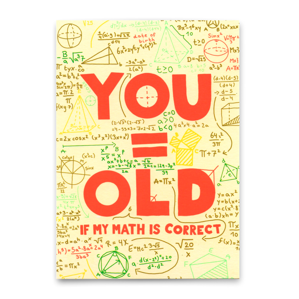 Deli Cards Postkarte "You = Old" | Lustige Karte zum Geburtstag