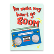 Deli Cards Postkarte "You make my heart Boom" | Besondere Karte für Verliebte