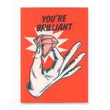 Deli Cards Postkarte "You´re brilliant" | Besondere Karte mit Spruch