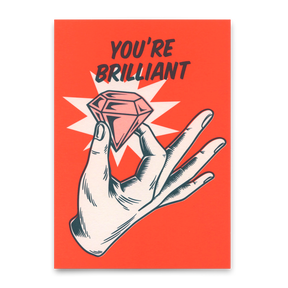 Deli Cards Postkarte "You´re brilliant" | Besondere Karte mit Spruch
