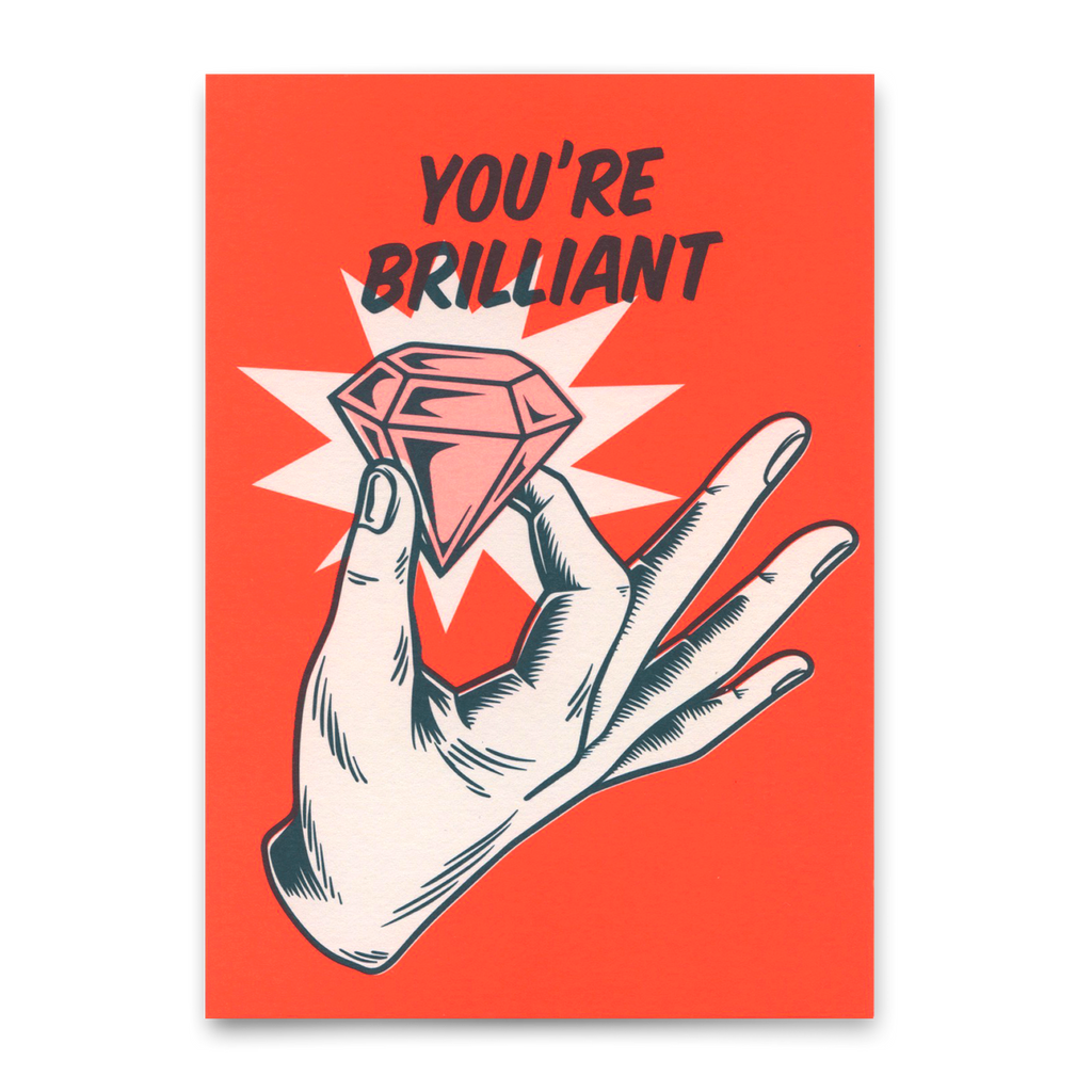 Deli Cards Postkarte "You´re brilliant" | Besondere Karte mit Spruch