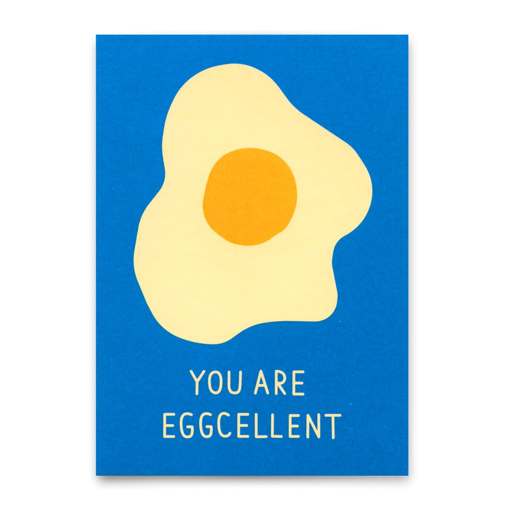 Deli Cards Postkarte "You´re eggcelent" | Ausgefallene Karte mit Spruch