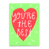 Deli Cards Postkarte "You´re the best Heart" | Schöne Karte mit Spruch für Verliebte