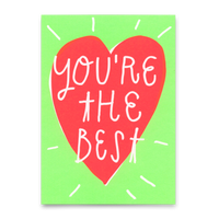 Deli Cards Postkarte "You´re the best Heart" | Schöne Karte mit Spruch für Verliebte