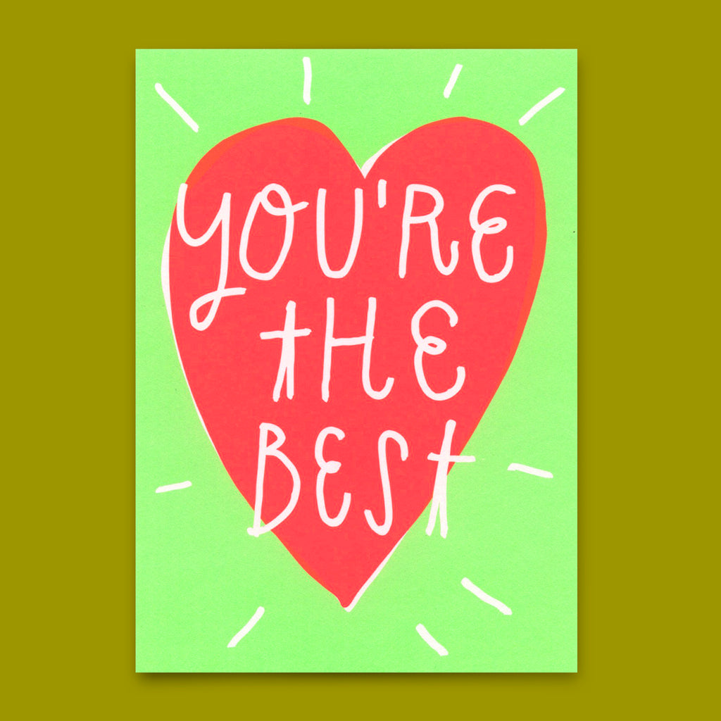 Deli Cards Postkarte "You´re the best Heart" | Schöne Karte mit Spruch für Verliebte