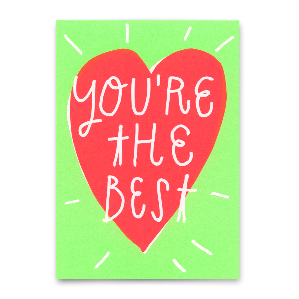 Deli Cards Postkarte "You´re the best Heart" | Schöne Karte mit Spruch für Verliebte