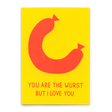 Deli Cards Postkarte "You´re the Wurst" | Lustige Karte mit Spruch