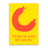 Deli Cards Postkarte "You´re the Wurst" | Lustige Karte mit Spruch