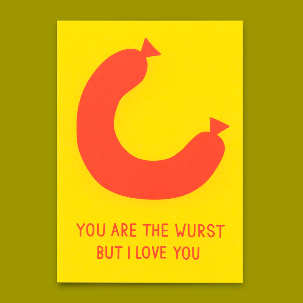 Deli Cards Postkarte "You´re the Wurst" | Lustige Karte mit Spruch