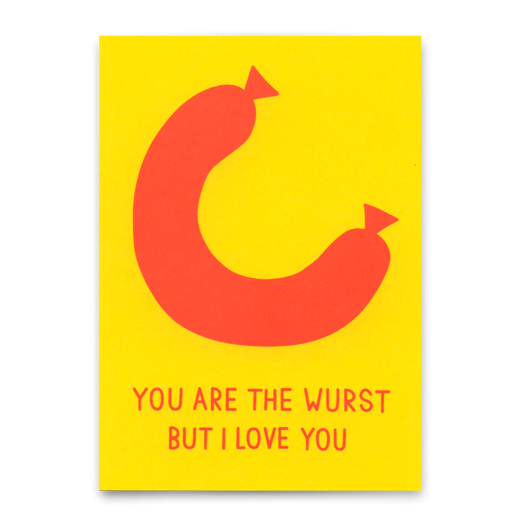 Deli Cards Postkarte "You´re the Wurst" | Lustige Karte mit Spruch