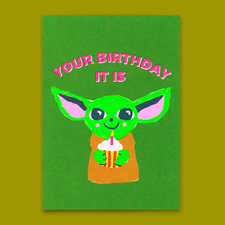 Deli Cards Postkarte "Your Birthday it is" | Lustige Karte mit Spruch zum Geburtstag