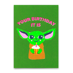 Deli Cards Postkarte "Your Birthday it is" | Lustige Karte mit Spruch zum Geburtstag