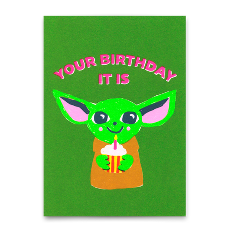 Deli Cards Postkarte "Your Birthday it is" | Lustige Karte mit Spruch zum Geburtstag