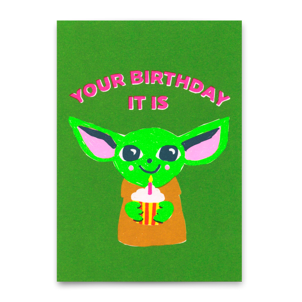 Deli Cards Postkarte "Your Birthday it is" | Lustige Karte mit Spruch zum Geburtstag