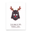 Deli Cards Postkarte "Come over to the merry side" | Lustige Karte zu Weihnachten