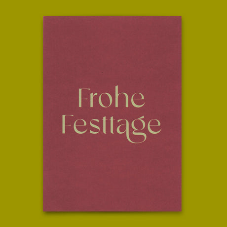Deli Cards Postkarte "Frohe Festtage" | Schöne Karte zu Weihnachten