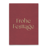Deli Cards Postkarte "Frohe Festtage" | Schöne Karte zu Weihnachten