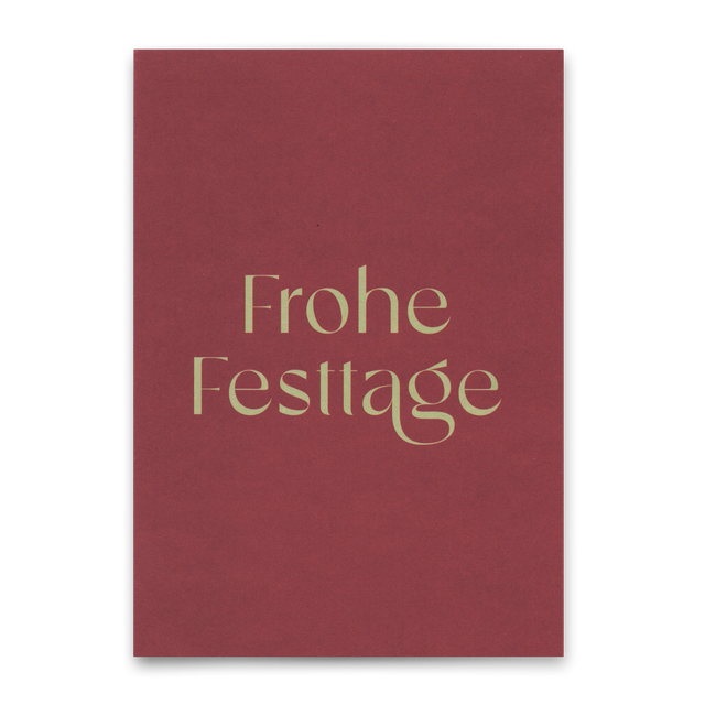 Deli Cards Postkarte "Frohe Festtage" | Schöne Karte zu Weihnachten