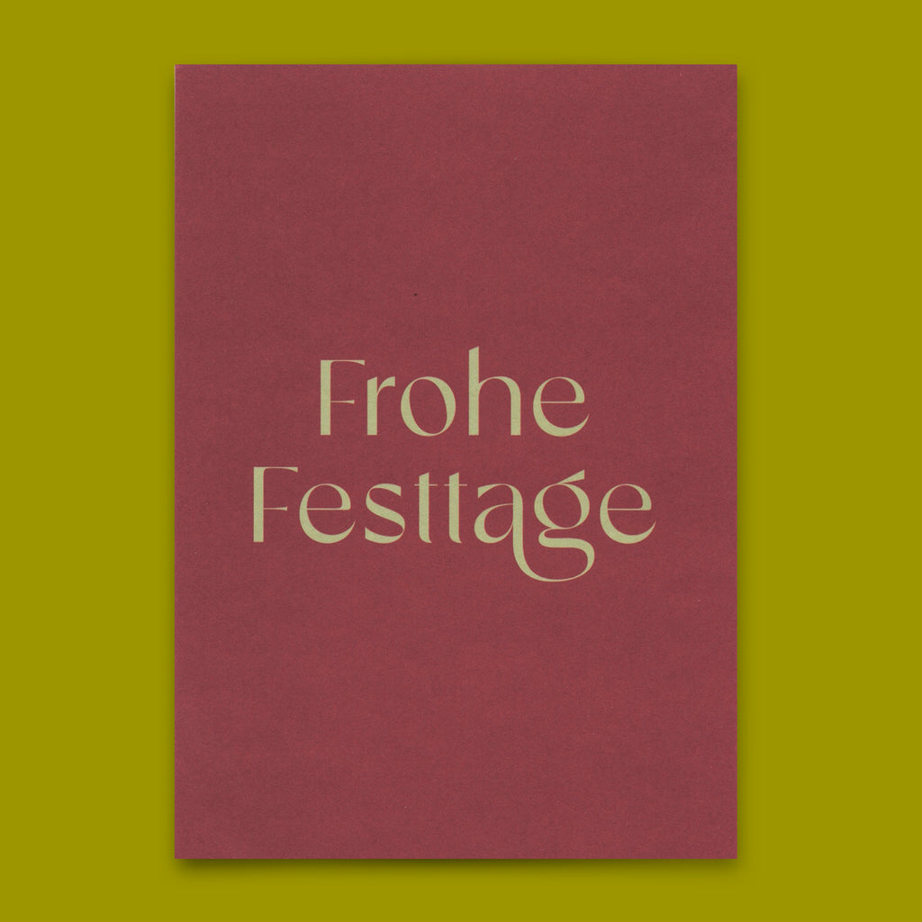 Deli Cards Postkarte "Frohe Festtage" | Schöne Karte zu Weihnachten