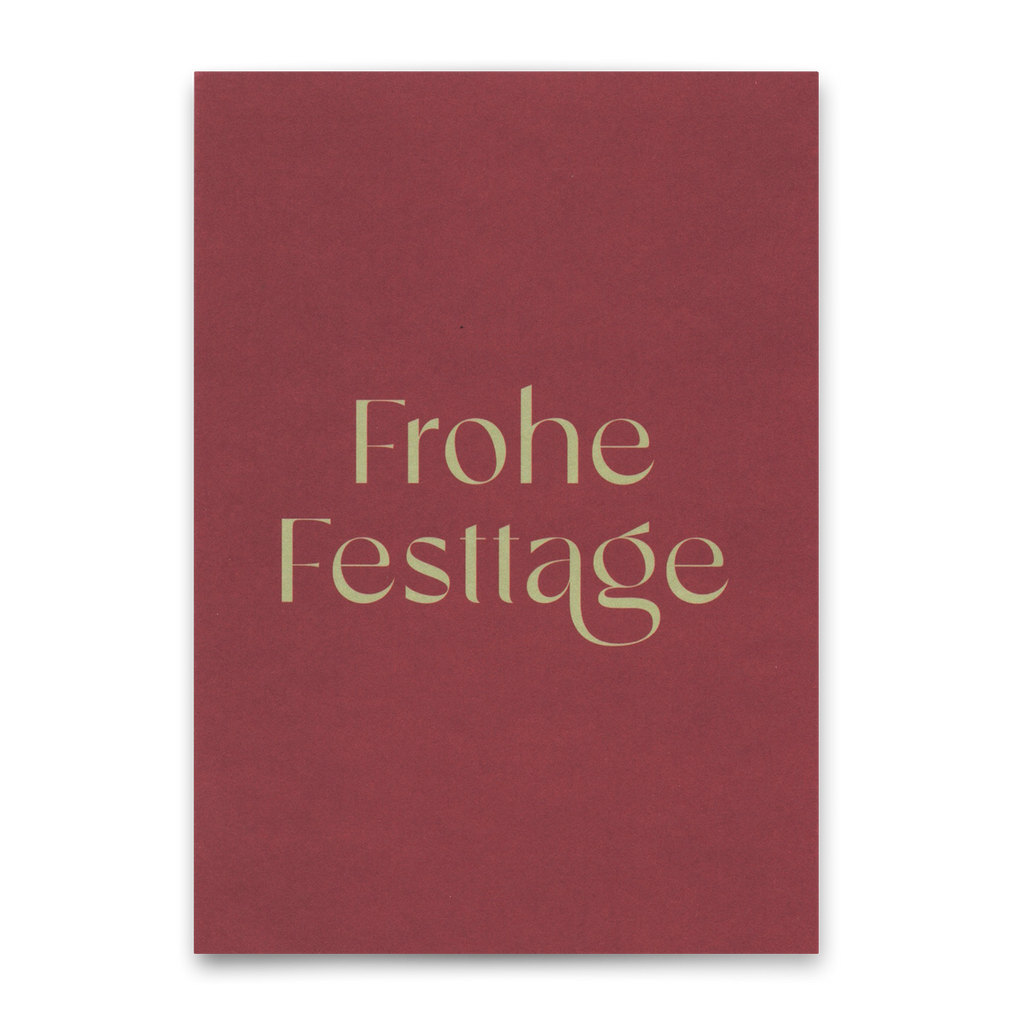 Deli Cards Postkarte "Frohe Festtage" | Schöne Karte zu Weihnachten