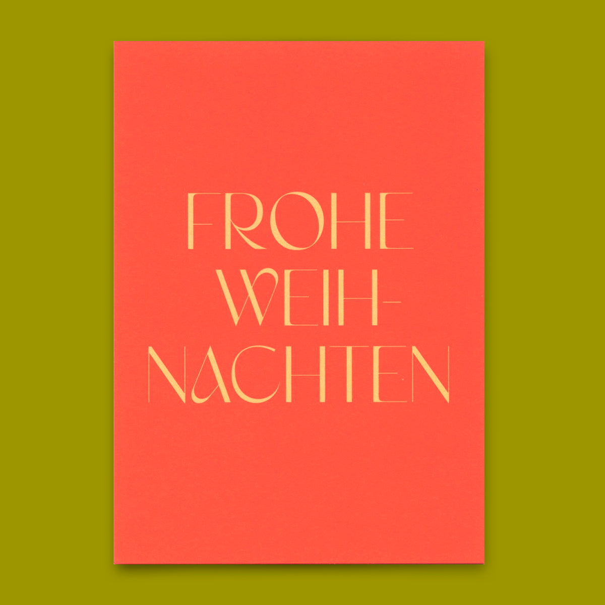 Deli Cards Postkarte "Frohe Weihnachten Rot" | Schöne Karte zu Weihnachten
