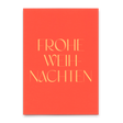 Deli Cards Postkarte "Frohe Weihnachten Rot" | Schöne Karte zu Weihnachten
