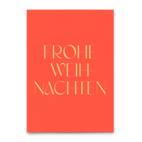 Deli Cards Postkarte "Frohe Weihnachten Rot" | Schöne Karte zu Weihnachten