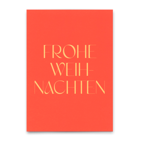 Deli Cards Postkarte "Frohe Weihnachten Rot" | Schöne Karte zu Weihnachten
