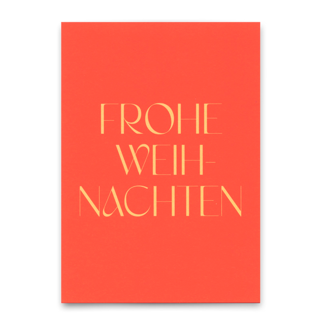 Deli Cards Postkarte "Frohe Weihnachten Rot" | Schöne Karte zu Weihnachten