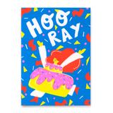 Deli Cards Postkarte "Hooray cake costume" | Schöne Karte zum Geburtstag