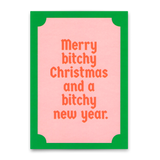 Deli Cards Postkarte "Merry bitchy Xmas" | Lustige Karte zu Weihnachten