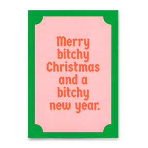 Deli Cards Postkarte "Merry bitchy Xmas" | Lustige Karte zu Weihnachten