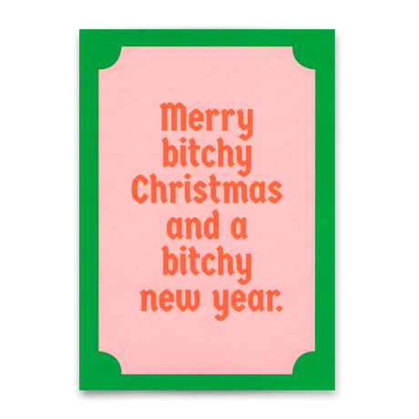 Deli Cards Postkarte "Merry bitchy Xmas" | Lustige Karte zu Weihnachten