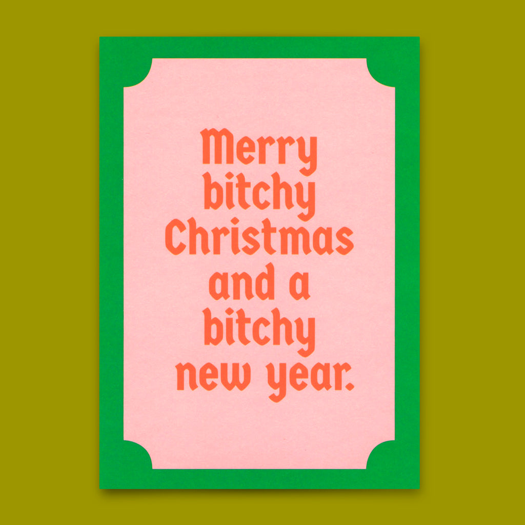 Deli Cards Postkarte "Merry bitchy Xmas" | Lustige Karte zu Weihnachten