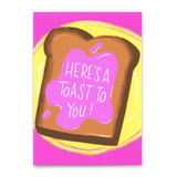 Deli Cards Postkarte "Toast to you" | Lustige Karte für jeden Anlass