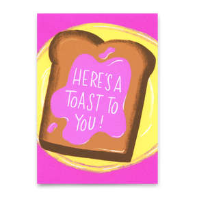 Deli Cards Postkarte "Toast to you" | Lustige Karte für jeden Anlass
