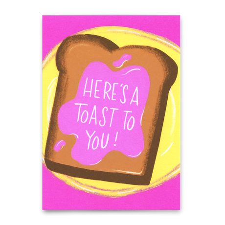 Deli Cards Postkarte "Toast to you" | Lustige Karte für jeden Anlass