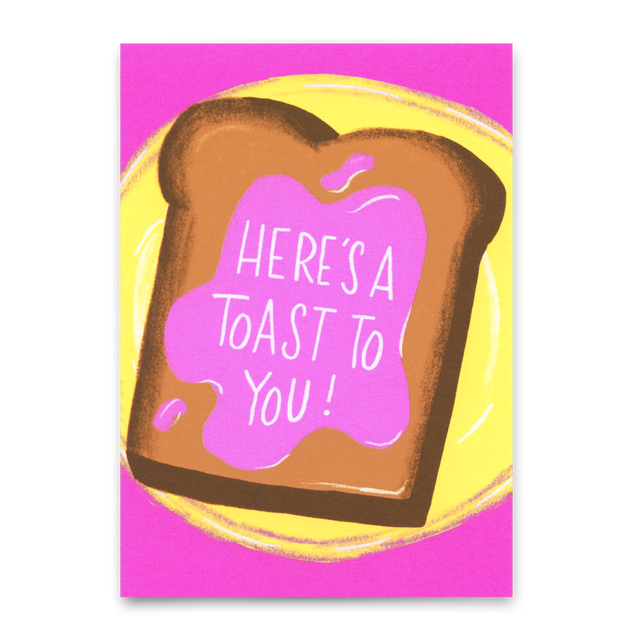 Deli Cards Postkarte "Toast to you" | Lustige Karte für jeden Anlass
