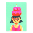Deli Cards Postkarte "Birthday cake hat" | Lustige Karte zum Geburtstag