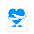 Deli Cards Postkarte "Blue hugged heart" | Schöne Karte für jeden Anlass