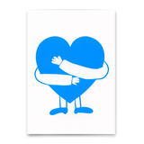 Deli Cards Postkarte "Blue hugged heart" | Schöne Karte für jeden Anlass