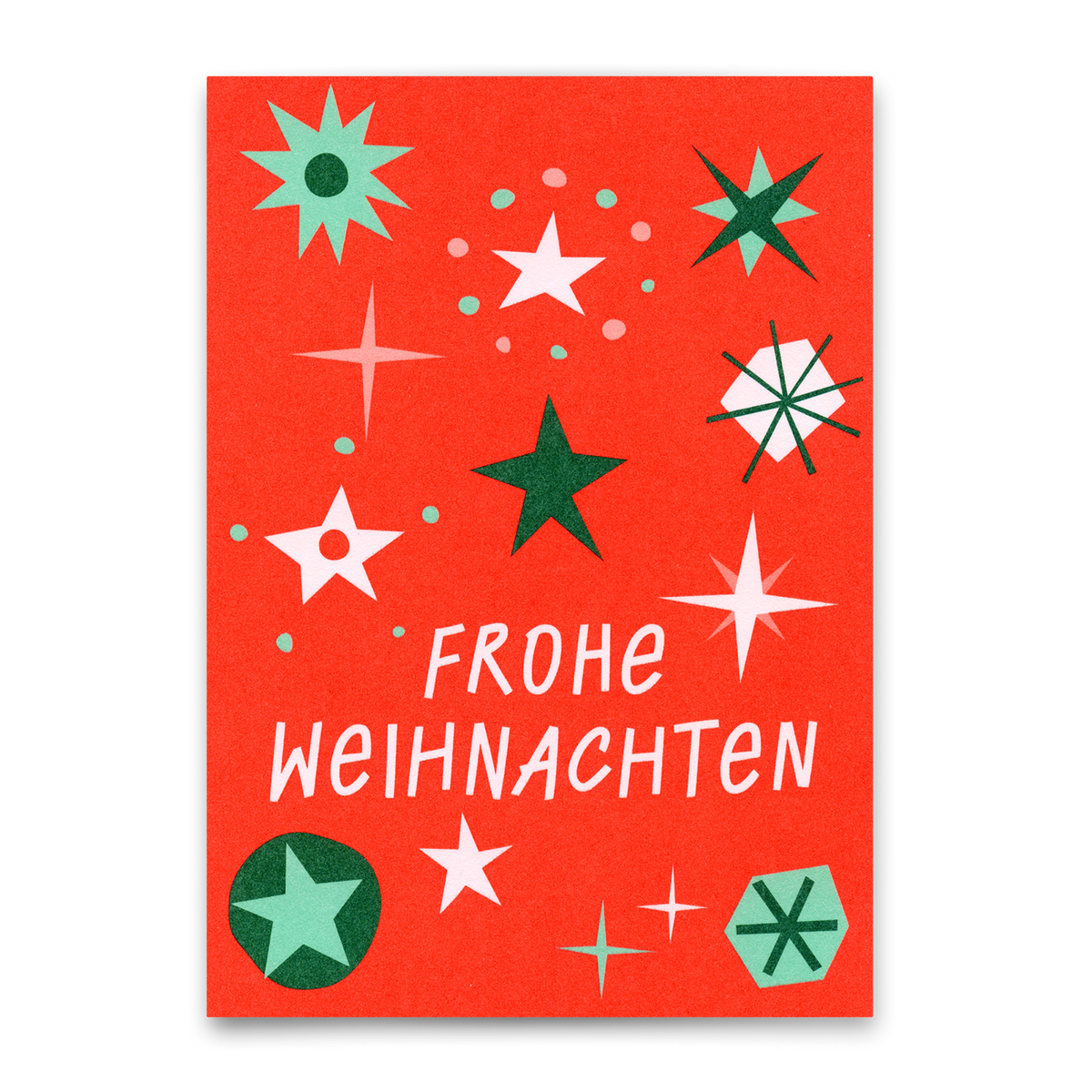 Postcard "Xmas Snowflakes Pink" | Special Card for Christmas