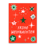 Postcard "Xmas Snowflakes Pink" | Special Card for Christmas