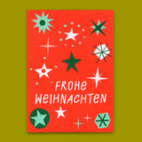 Postcard "Xmas Snowflakes Pink" | Special Card for Christmas