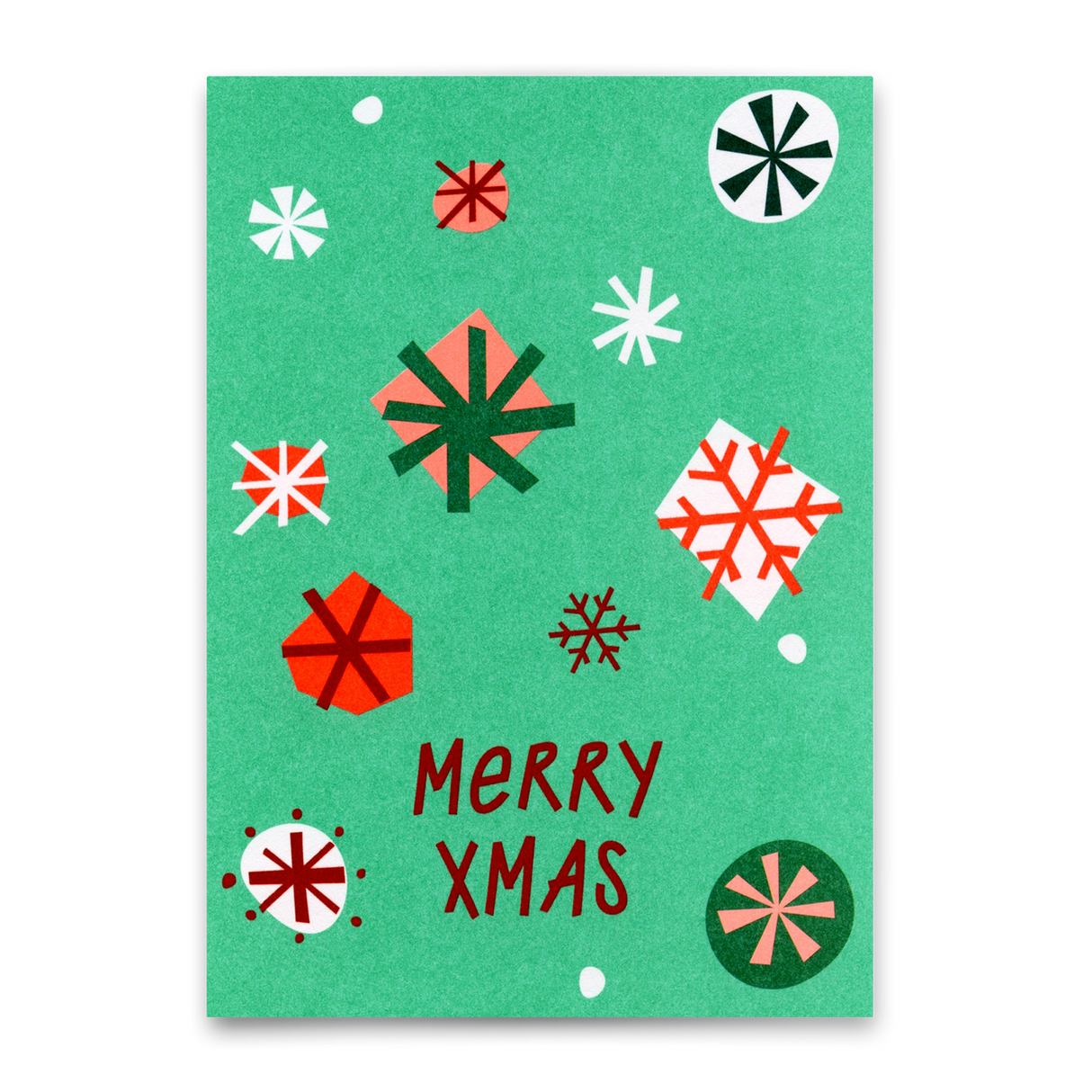 Postcard "Xmas Snowflakes Wine Red" | Special Card for Christmas