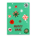 Postcard "Xmas Snowflakes Wine Red" | Special Card for Christmas